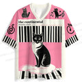Retro Music Club Cat Printed Jersey Shirts