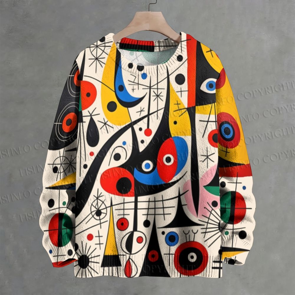Joan Miró Style Art Crew Neck Sweater