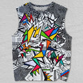 Unisex Ryan Dix Structured Chaos 84 Printed Tank Top