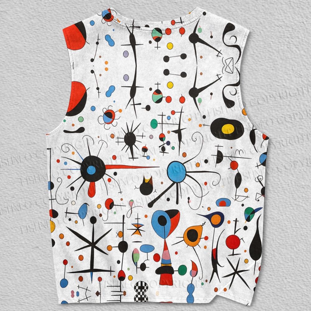 Unisex Joan Miró Style Art Printed Tank Top