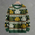 Puzzled Frog Printed Crew Neck Sweater