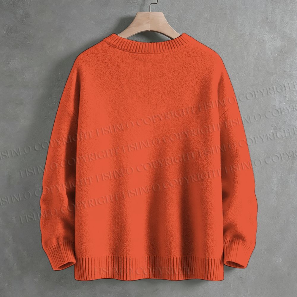 Cats Family Sit in Line Crew Neck Sweater