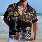 Abstract Stargazing Printed Hawaiian Shirt