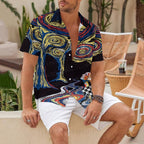 Abstract Stargazing Printed Hawaiian Shirt