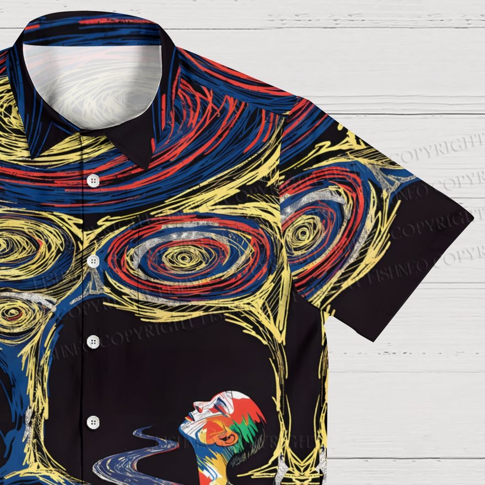 Abstract Stargazing Printed Hawaiian Shirt