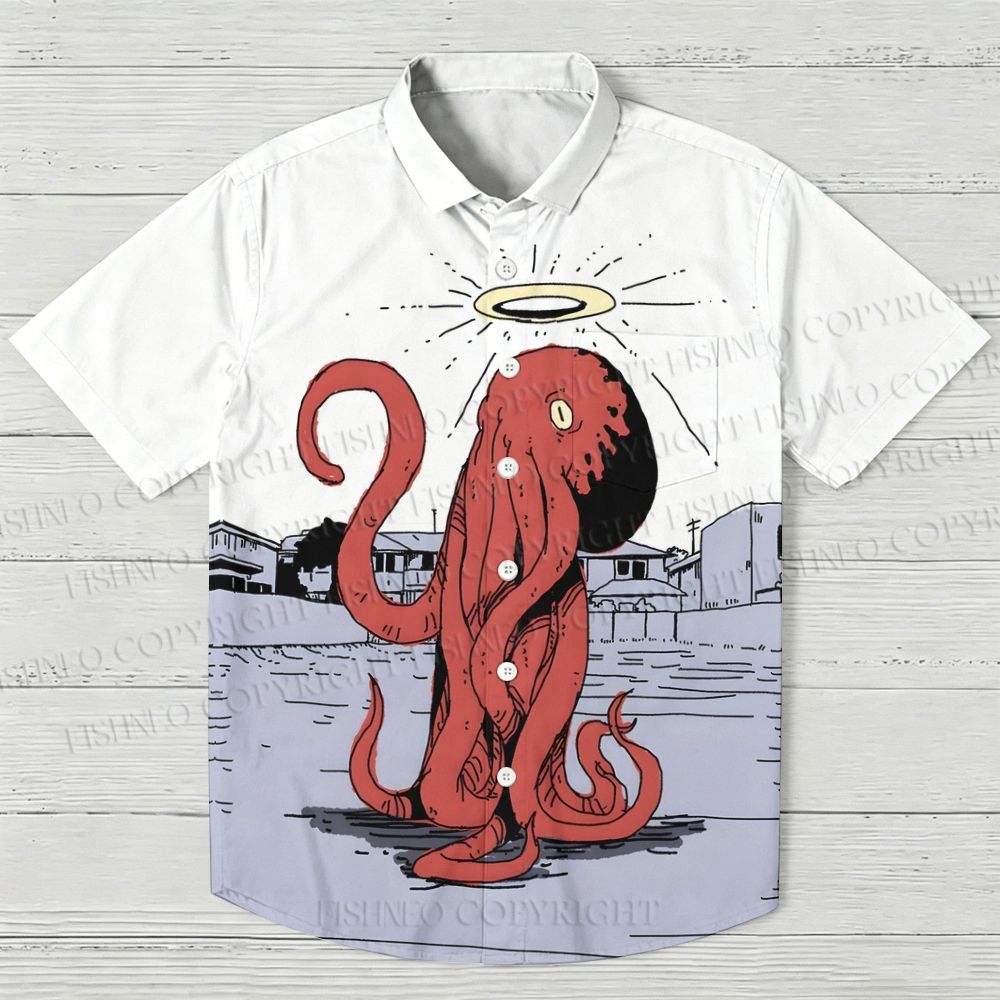 Octopus Printed Hawaiian Shirt