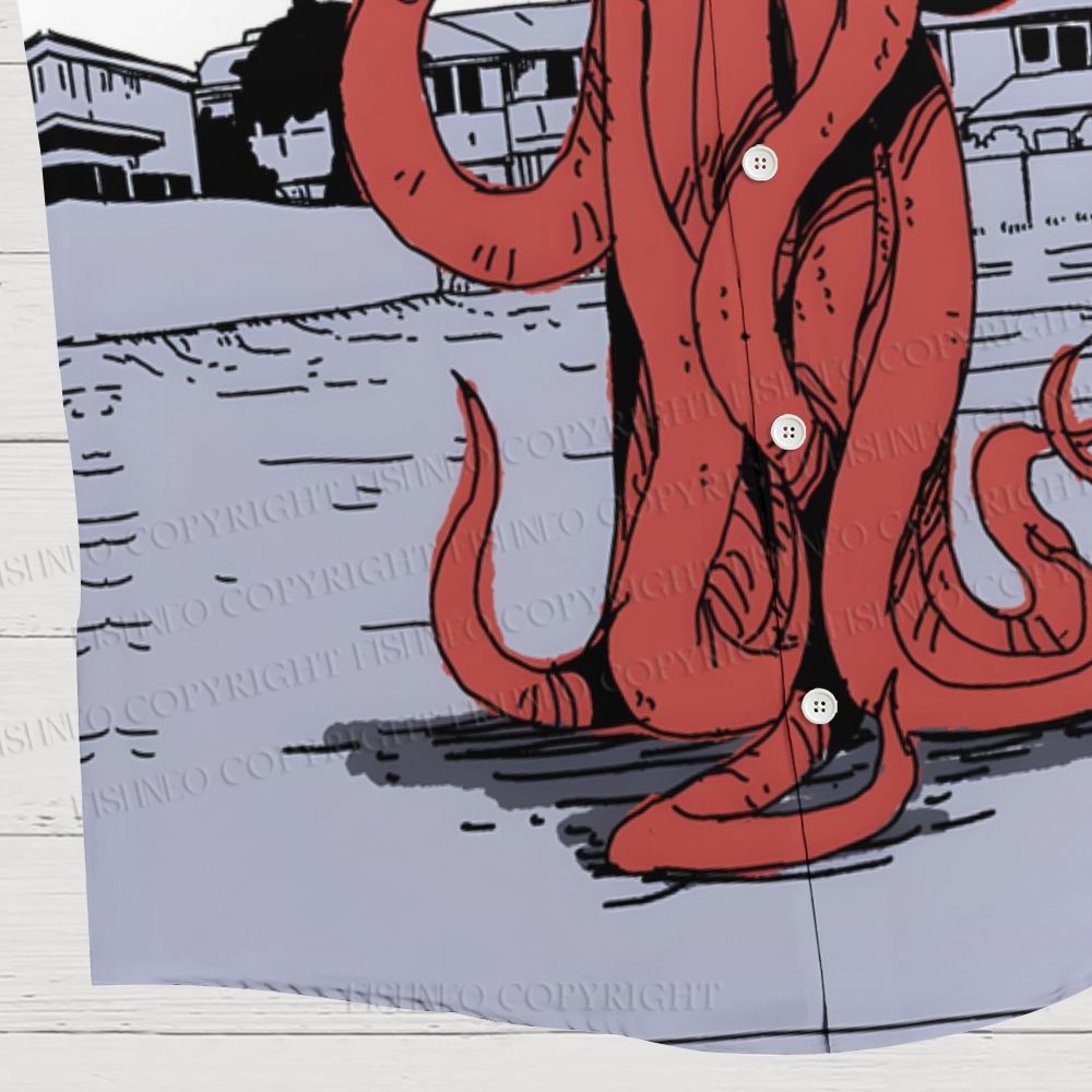 Octopus Printed Hawaiian Shirt