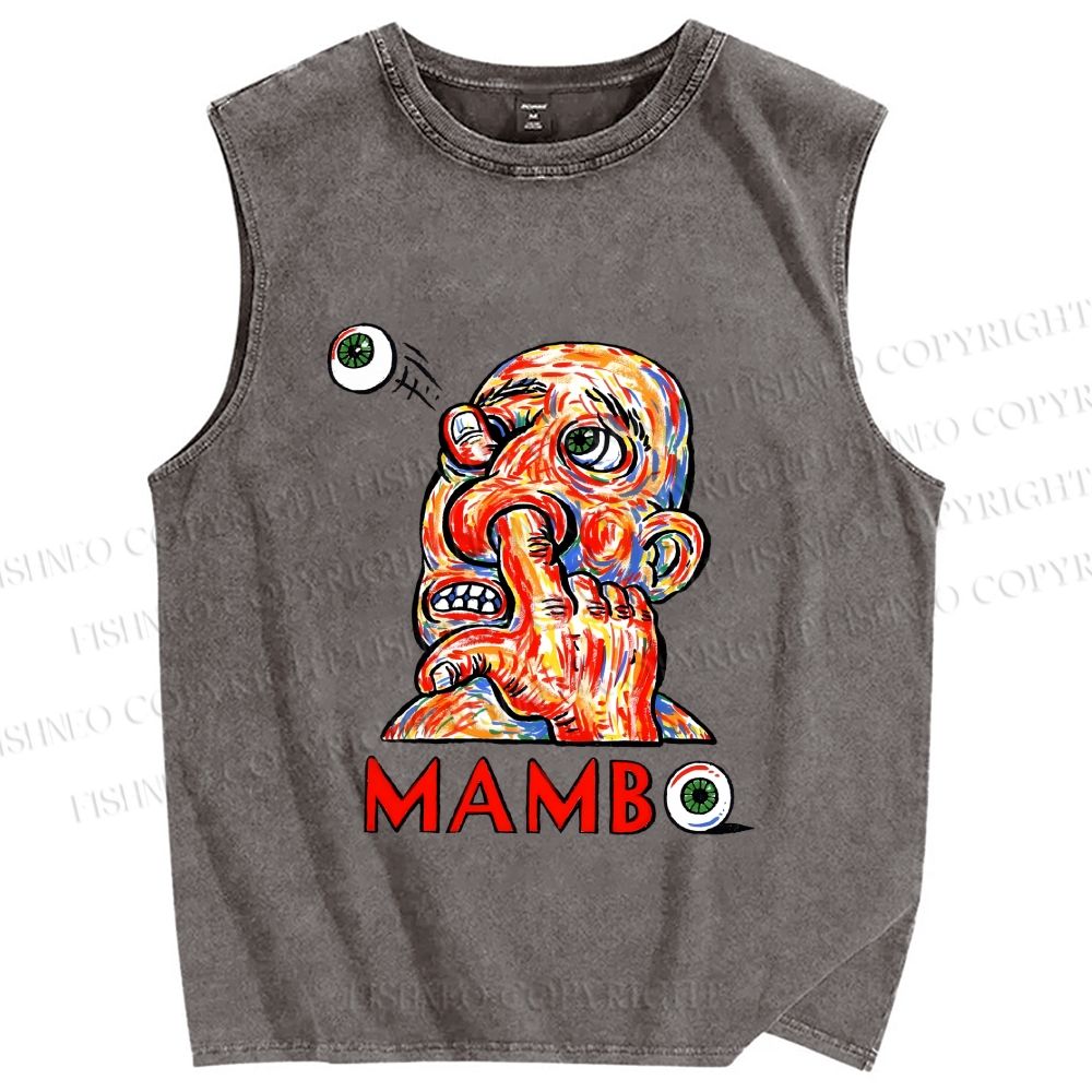 Unisex Funny Guy MAMB Printed Washed Tank Top