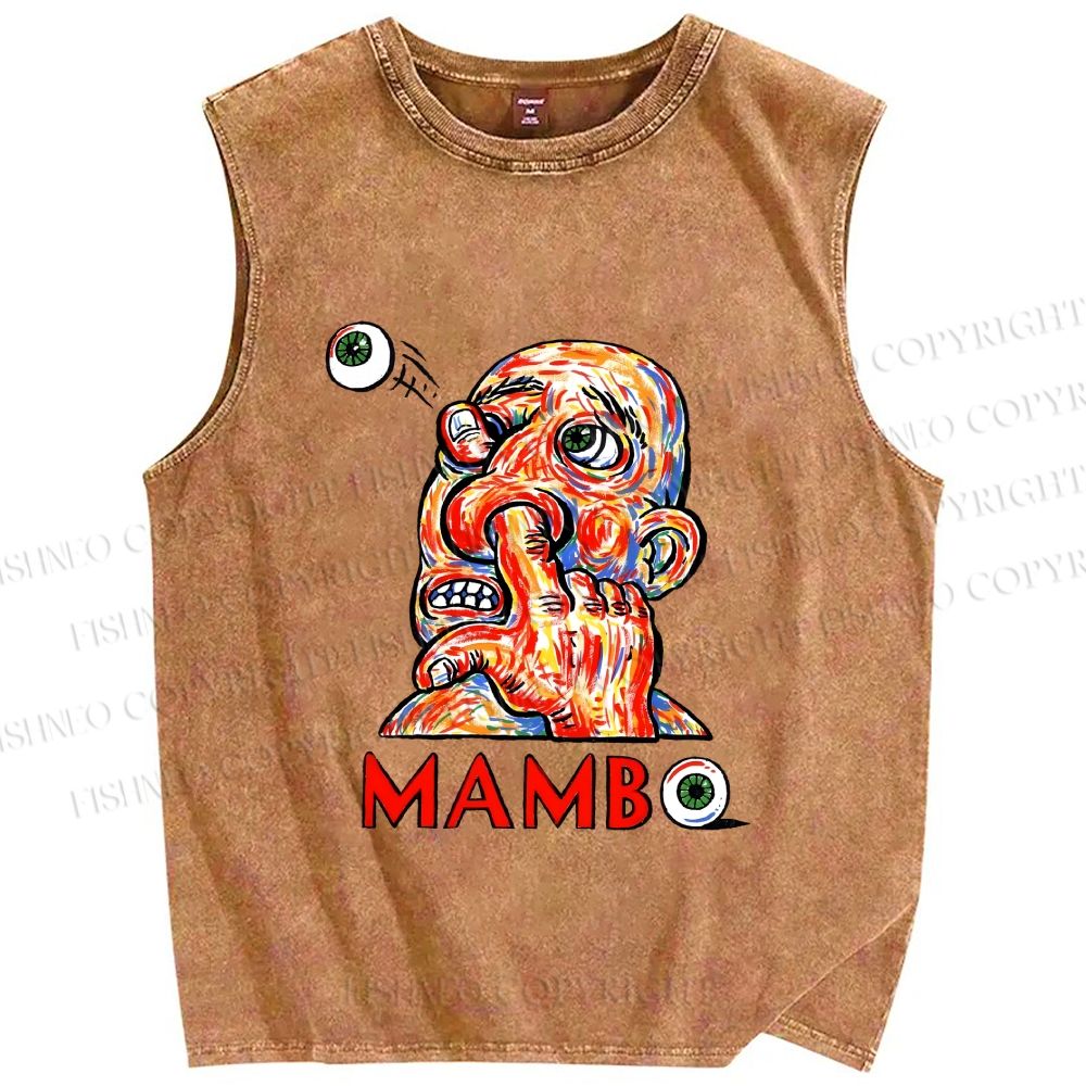 Unisex Funny Guy MAMB Printed Washed Tank Top