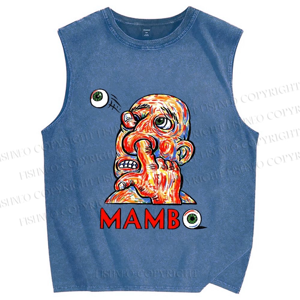 Unisex Funny Guy MAMB Printed Washed Tank Top