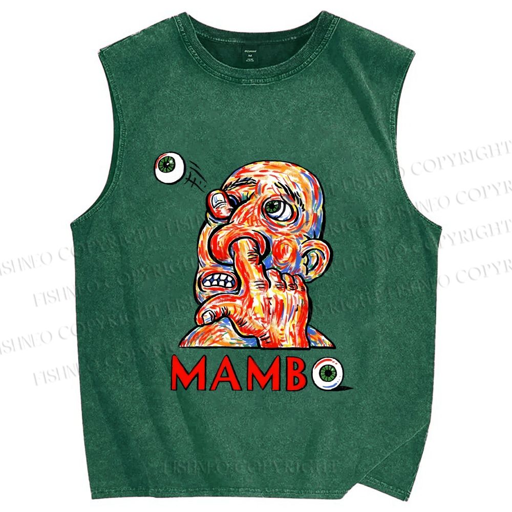 Unisex Funny Guy MAMB Printed Washed Tank Top