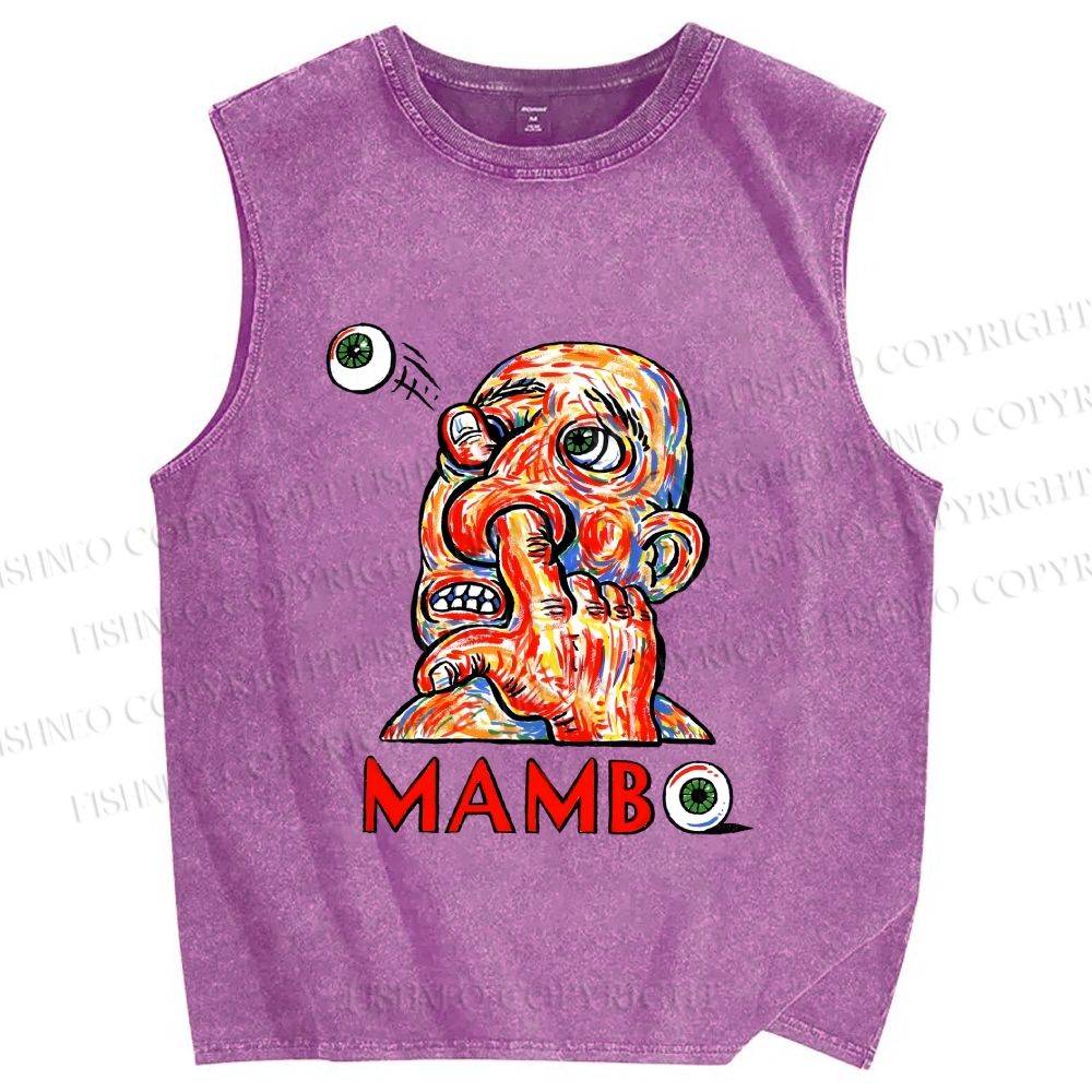 Unisex Funny Guy MAMB Printed Washed Tank Top