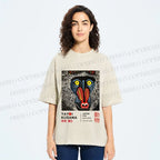 Unisex Yayoi Kusama Gorilla Printed Washed Tee