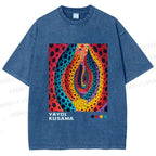 Unisex Yayoi Kusama Polka Dot Printed Washed Tee