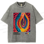 Unisex Yayoi Kusama Polka Dot Printed Washed Tee