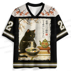 Ramen Cat Printed Jersey Shirts
