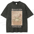 Onsen Frog Japanese Washed T-Shirt