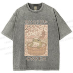 Onsen Frog Japanese Washed T-Shirt