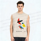 Unisex Bauhaus Bird Printed Washed Tank Top