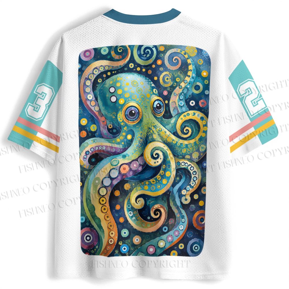 Blue Green Octopus Jersey Shirts