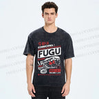 Unisex Fugu Poster Printed Washed Tee