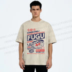 Unisex Fugu Poster Printed Washed Tee