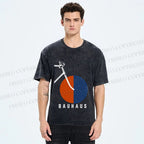 Unisex Bauhaus Bicycle Printed Washed Tee