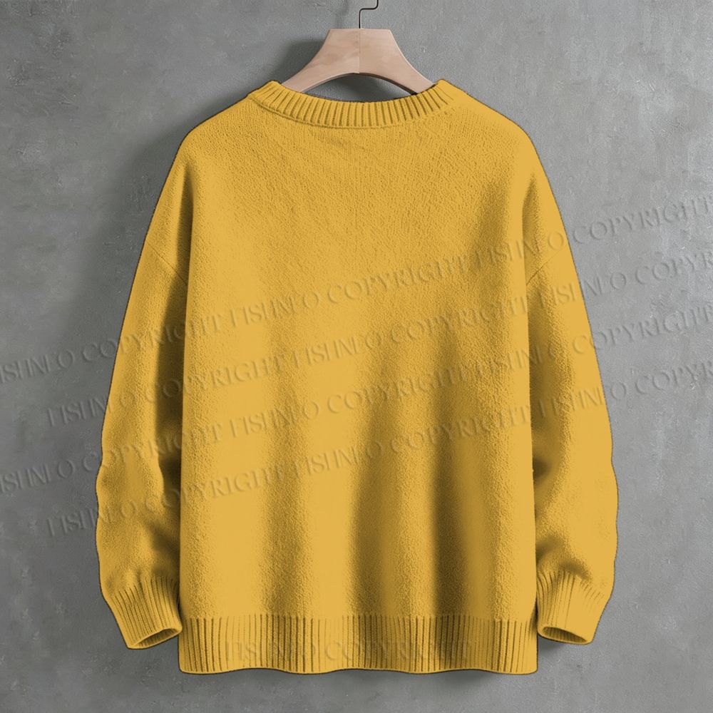 Floral Cat Crew Neck Sweater