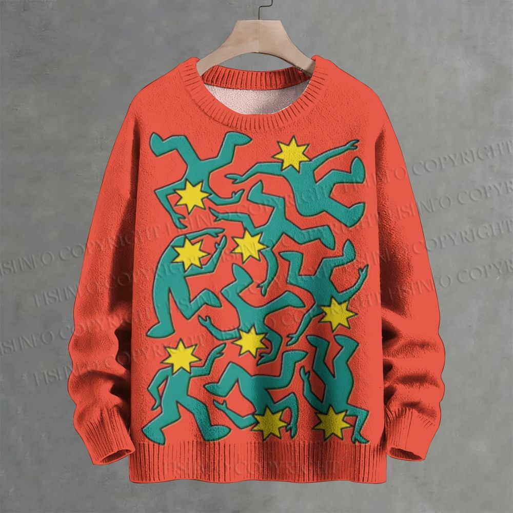 Star Men Crew Neck Sweater