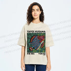 Unisex Yayoi Kusama Fish With Dots Printed Washed Tee