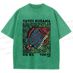 Unisex Yayoi Kusama Fish With Dots Printed Washed Tee