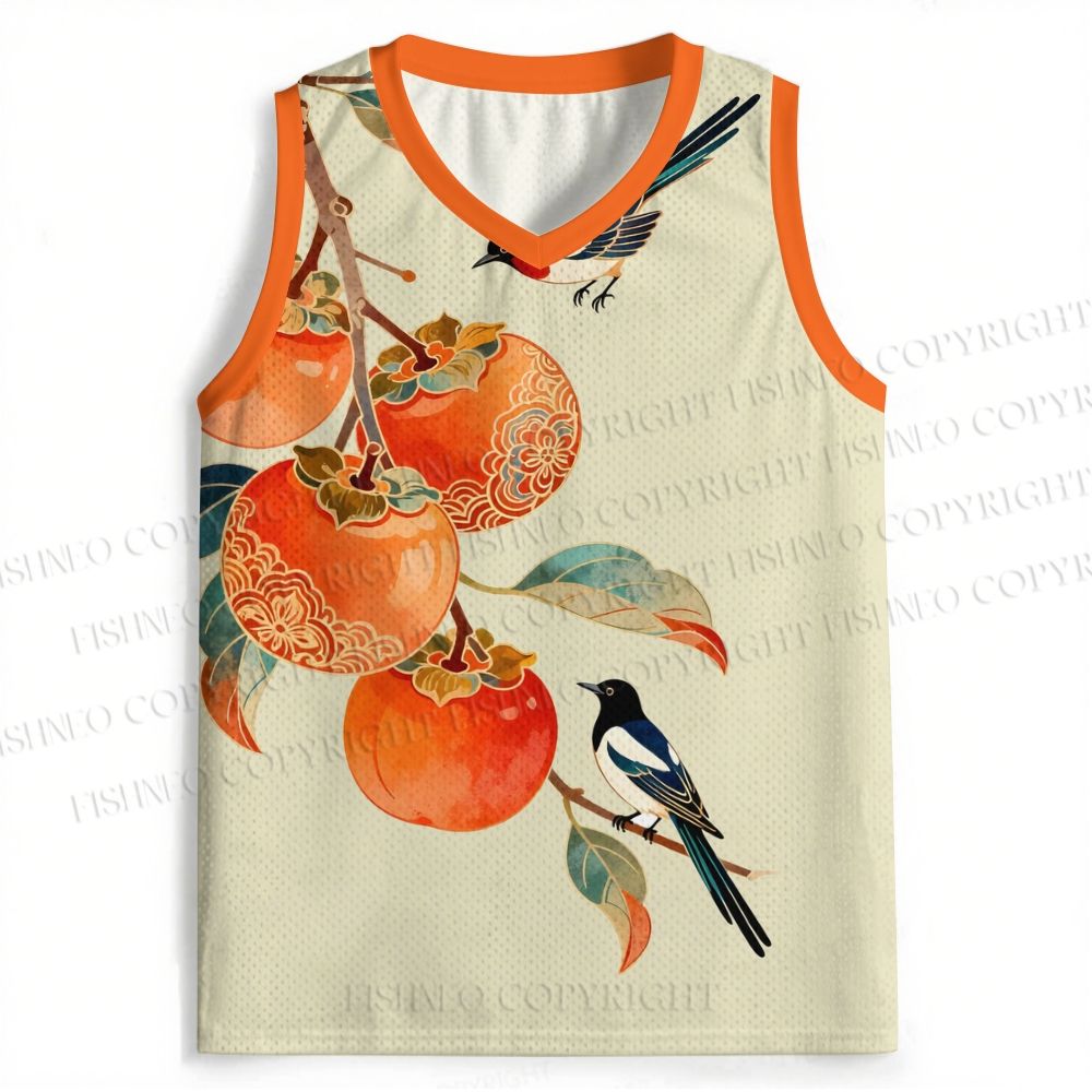 Vintage Bird With Persimmon Jersey Tank