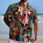 Abstract Art Goat Printed Hawaiian Shirt
