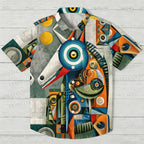 Abstract Geometric Unicorn Printed Hawaiian Shirt