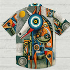 Abstract Geometric Unicorn Printed Hawaiian Shirt