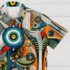 Abstract Geometric Unicorn Printed Hawaiian Shirt