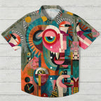 Abstract Art Goat Printed Hawaiian Shirt