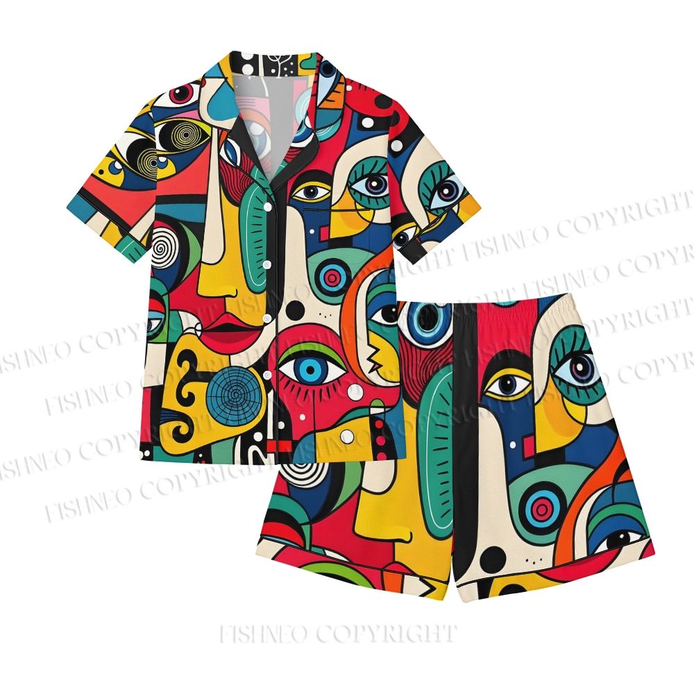 Multicolor Graffiti Color Pajama sets