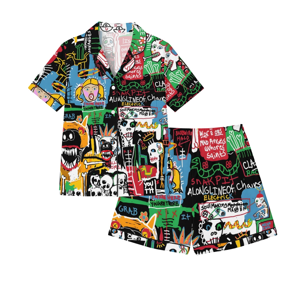 Jean-Michel Basquiat Style Doodle Pajama sets