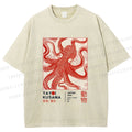 Unisex Yayoi Kusama Octopus Printed Washed Tee