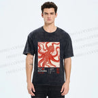Unisex Yayoi Kusama Octopus Printed Washed Tee