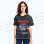 Unisex Fugu Anatomy Printed Washed Tee