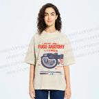 Unisex Fugu Anatomy Printed Washed Tee