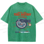 Unisex Fugu Anatomy Printed Washed Tee