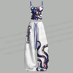 Blue Pink Octopus Top & Elasticated Trousers Two-Piece Set