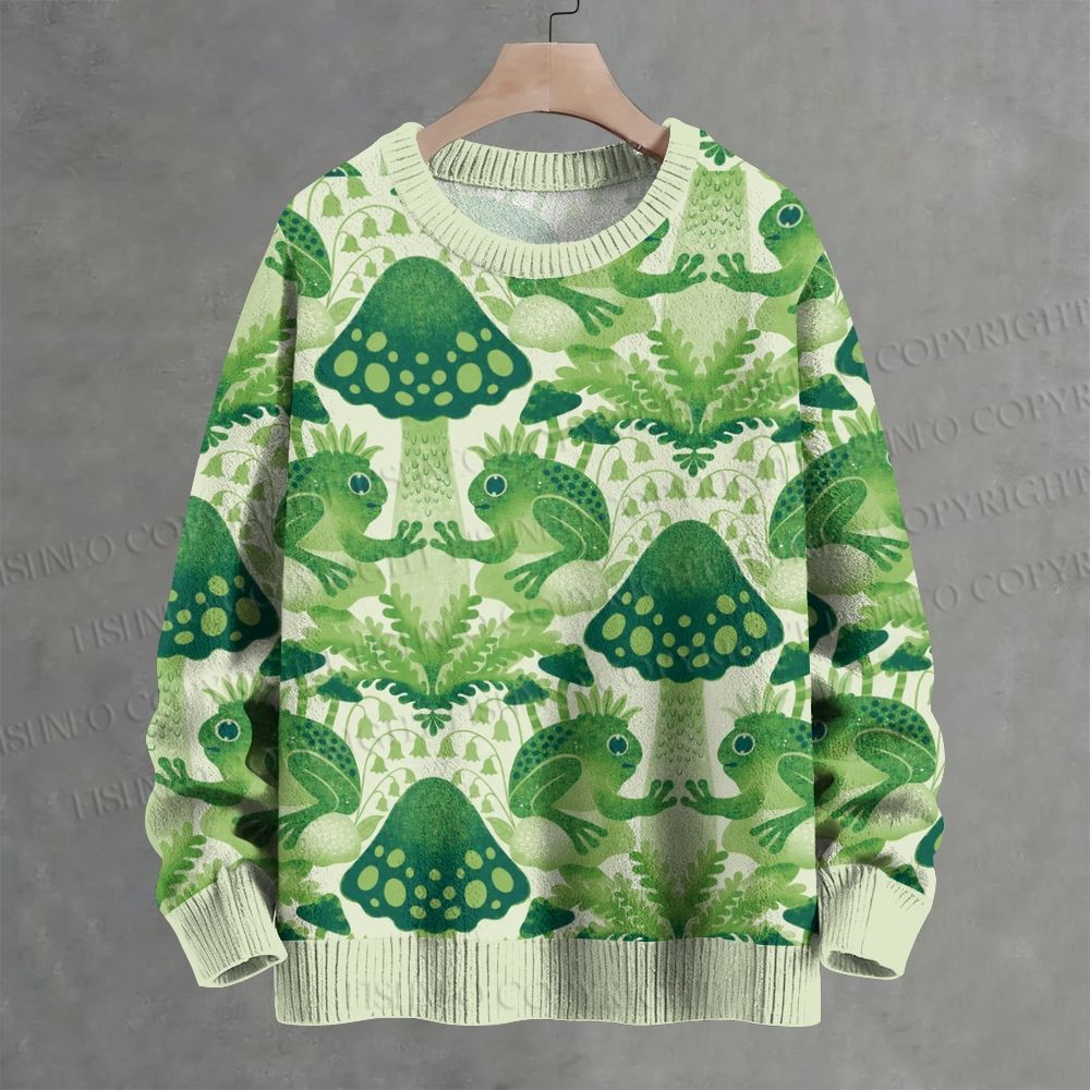 Green Nature Crew Neck Sweater