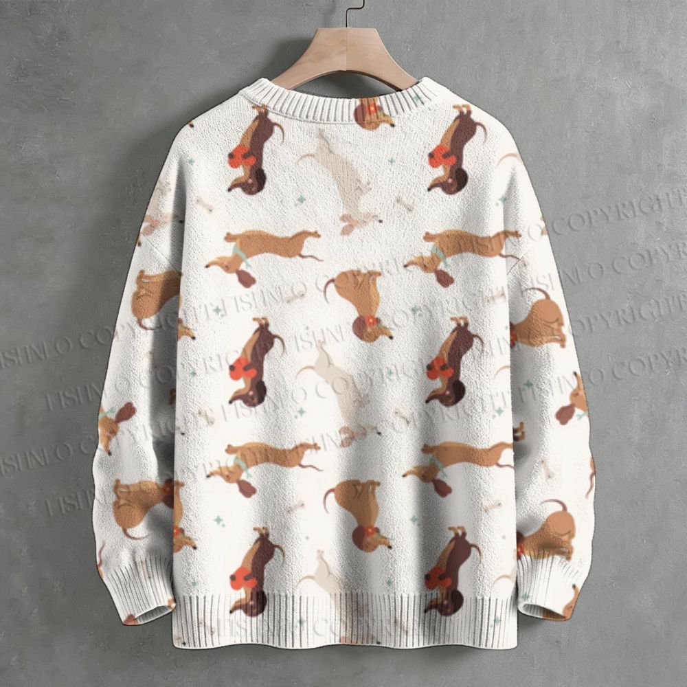 Dachshund Dog Crew Neck Sweater