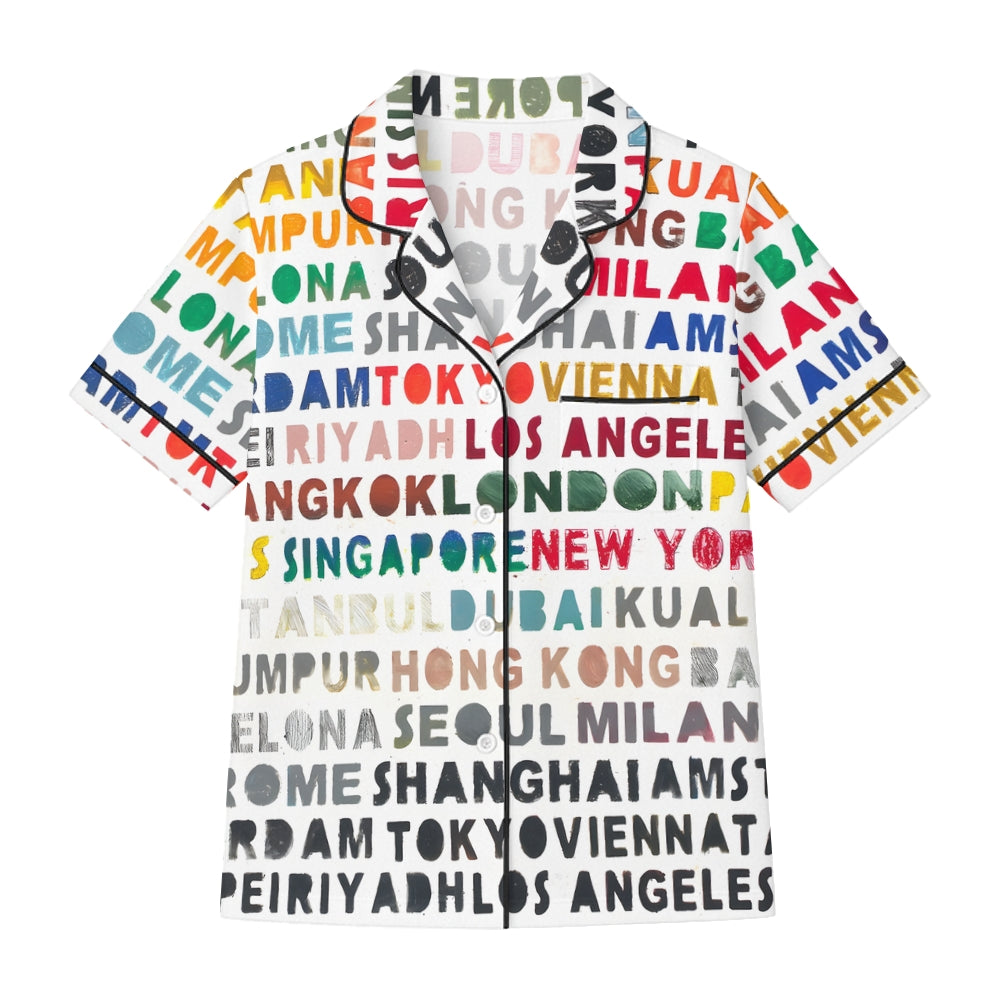 Colorful English-Language Printed Pajama sets