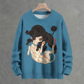 Blue Poodle Crew Neck Sweater