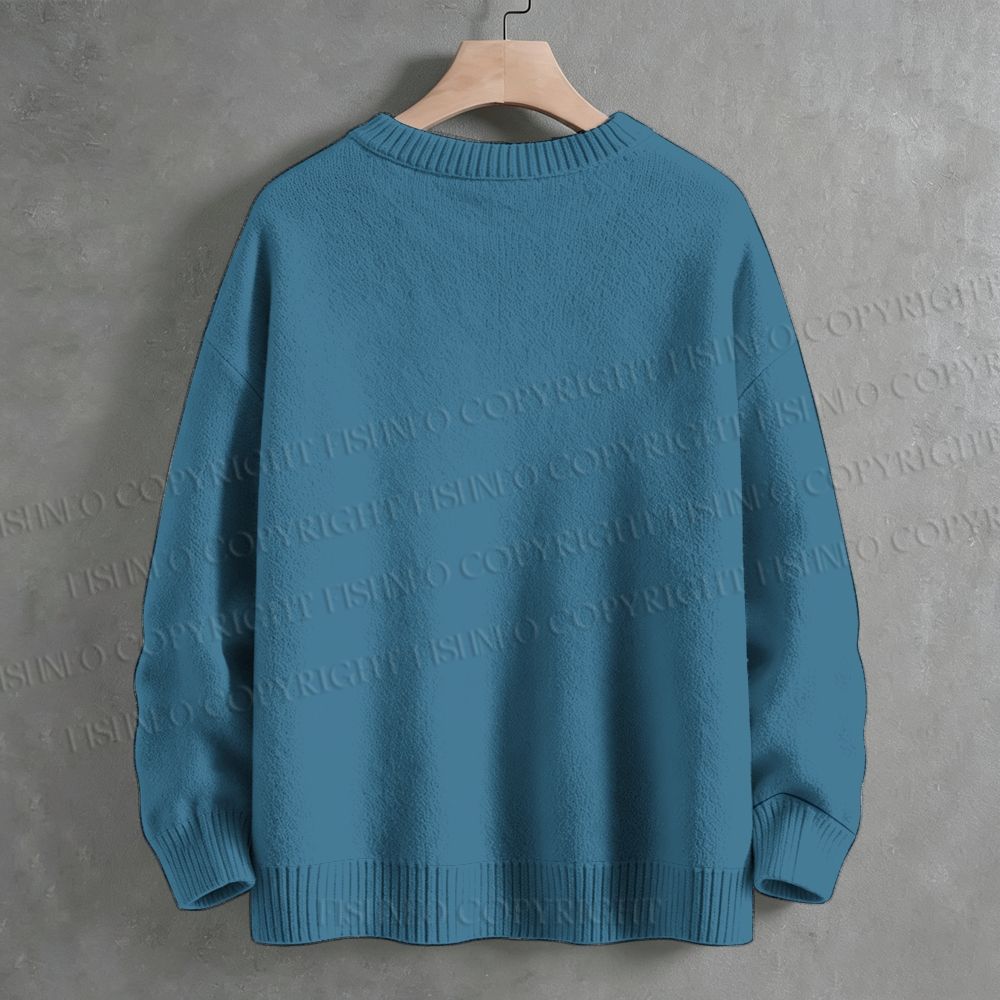 Blue Poodle Crew Neck Sweater